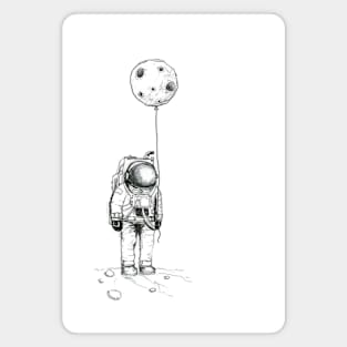 Astronaut and A Balloon Magnet